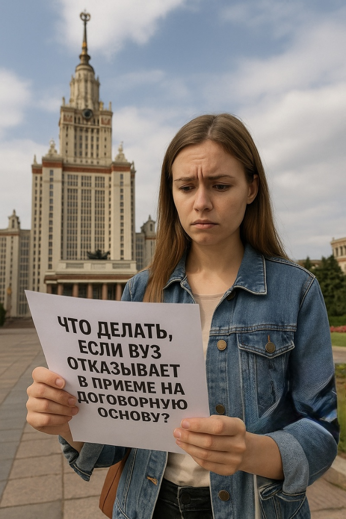 Вуз отказывает в приёме на договорную основу